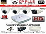 Tubros CP PLUS 4 HD CCTV Cameras and 4Ch Rs.705